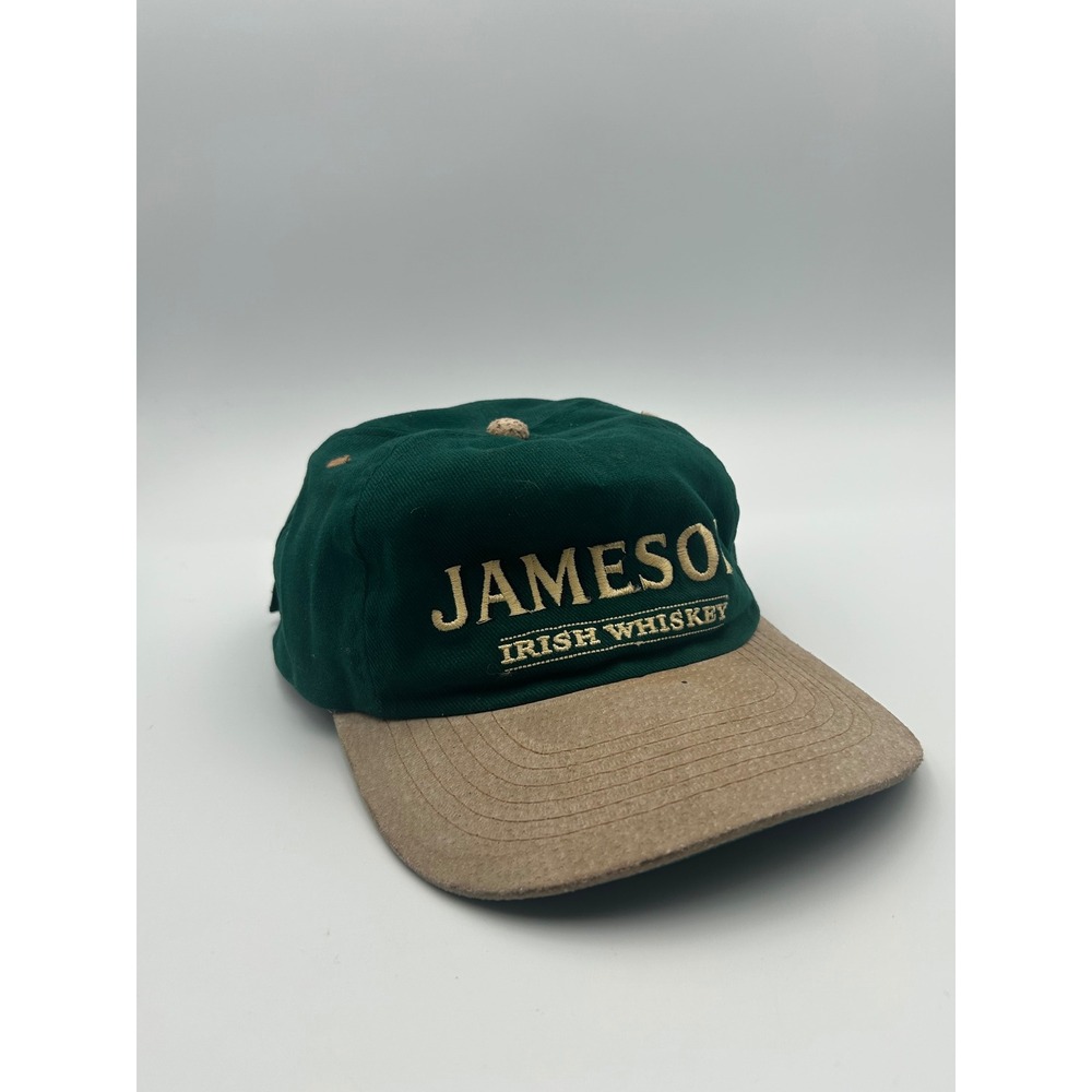 Jameson Irish Whiskey Hat Green Tan Adjustable Strapback Embroidered Cap